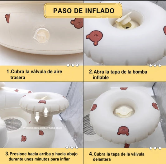 Asiento Inflable Ergonómico Antivuelco para bebé