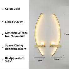 Lámpara de Pared LED Europea Negra y Dorada | Iluminación Decorativa Interior | Estilo Elegante y Moderno