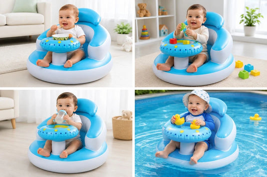 Asiento Inflable Ergonómico Antivuelco para bebé