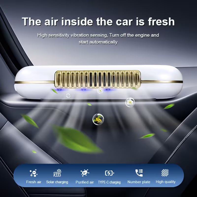 Purificador de Aire Automático para Coche | Purificador Solar para Vehículos | Sin Consumibles