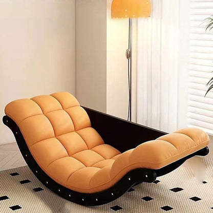 Sillón Reclinable Individual de Cuero Premium | Balanceo Moderno | Máximo Confort y Estilo