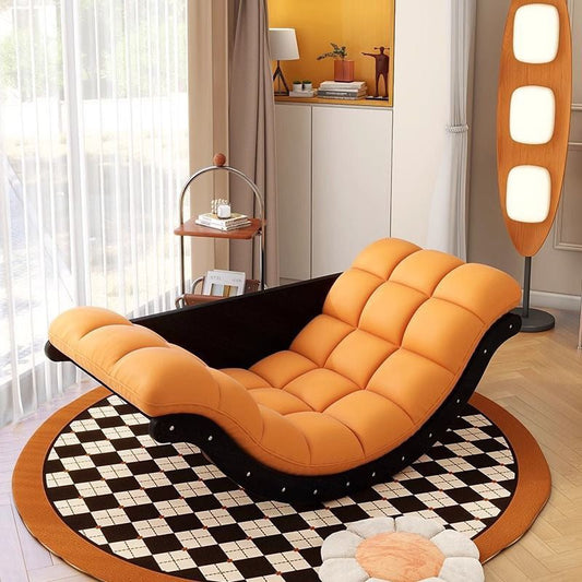 Sillón Reclinable Individual de Cuero Premium | Balanceo Moderno | Máximo Confort y Estilo