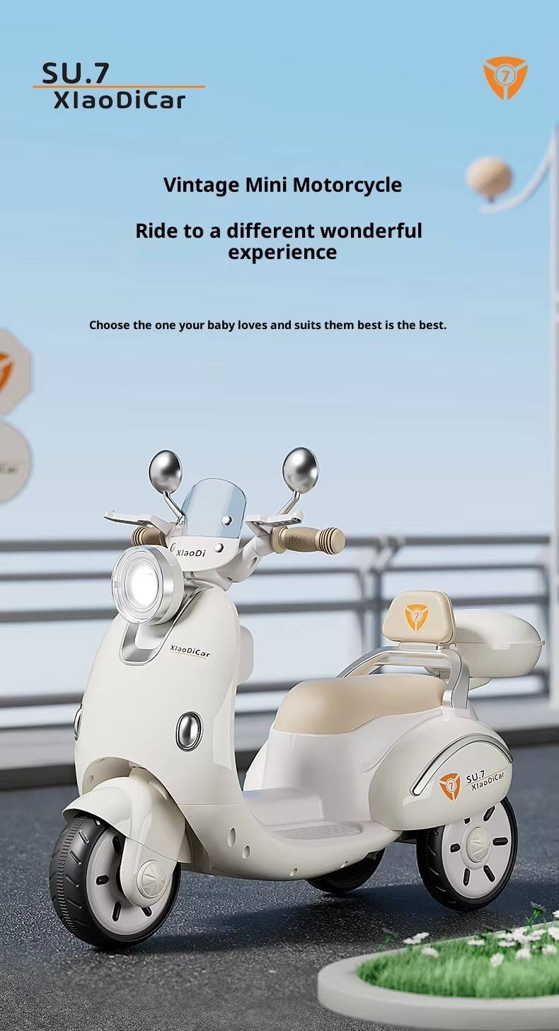 Motocicleta Eléctrica para Niños – Juguete Recargable con Control Remoto para Niños y Niñas de 2 a 4 Años