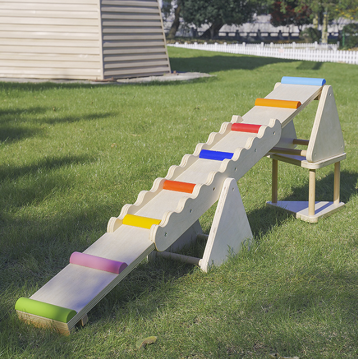 Balancín de Madera para Niños – Sistema Sensorial de Equilibrio y Entrenamiento Educativo para Interior y Exterior