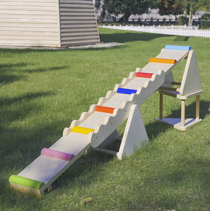 Balancín de Madera para Niños – Sistema Sensorial de Equilibrio y Entrenamiento Educativo para Interior y Exterior