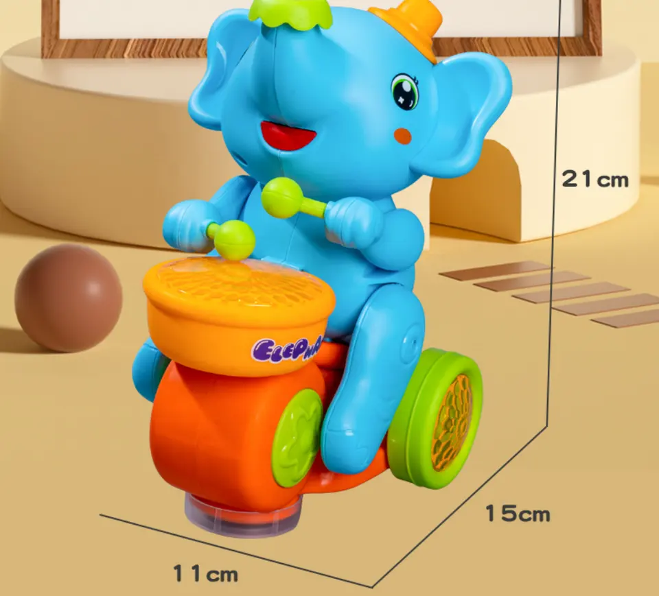 Bola de Soplado Eléctrica para Niños – Tambor de Elefante con Bola Flotante, Sonido y Luz
