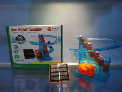DIY Solar Roller Coaster Toys – Kit de Ingeniería Científica de Energía Solar, Rolling Ball Track para Niños