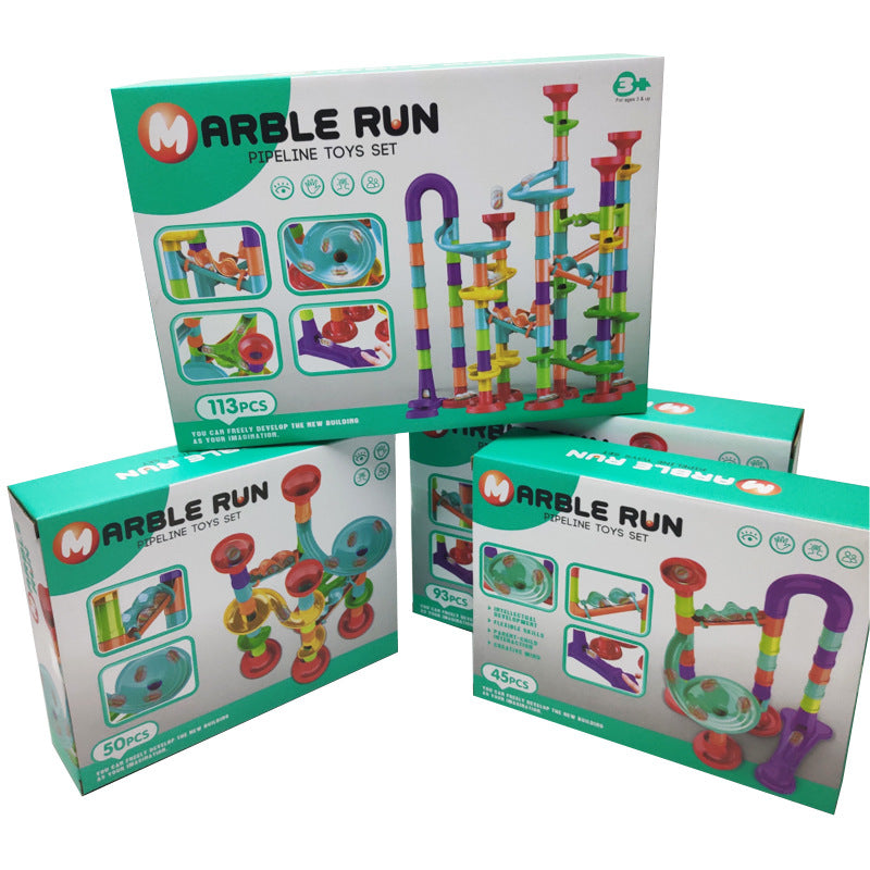 Juego de Laberinto de Canicas | Juego Educativo de Construcción de Pistas | Bloques de Tubos y Canicas de Vidrio