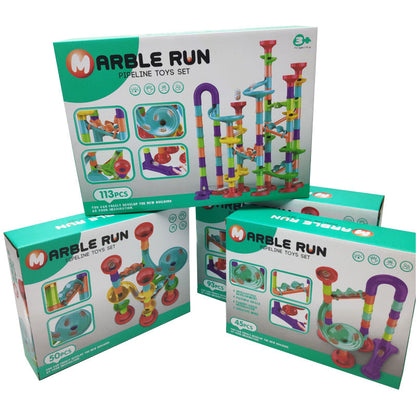Juego de Laberinto de Canicas | Juego Educativo de Construcción de Pistas | Bloques de Tubos y Canicas de Vidrio