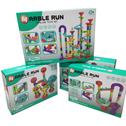 Juego de Laberinto de Canicas | Juego Educativo de Construcción de Pistas | Bloques de Tubos y Canicas de Vidrio