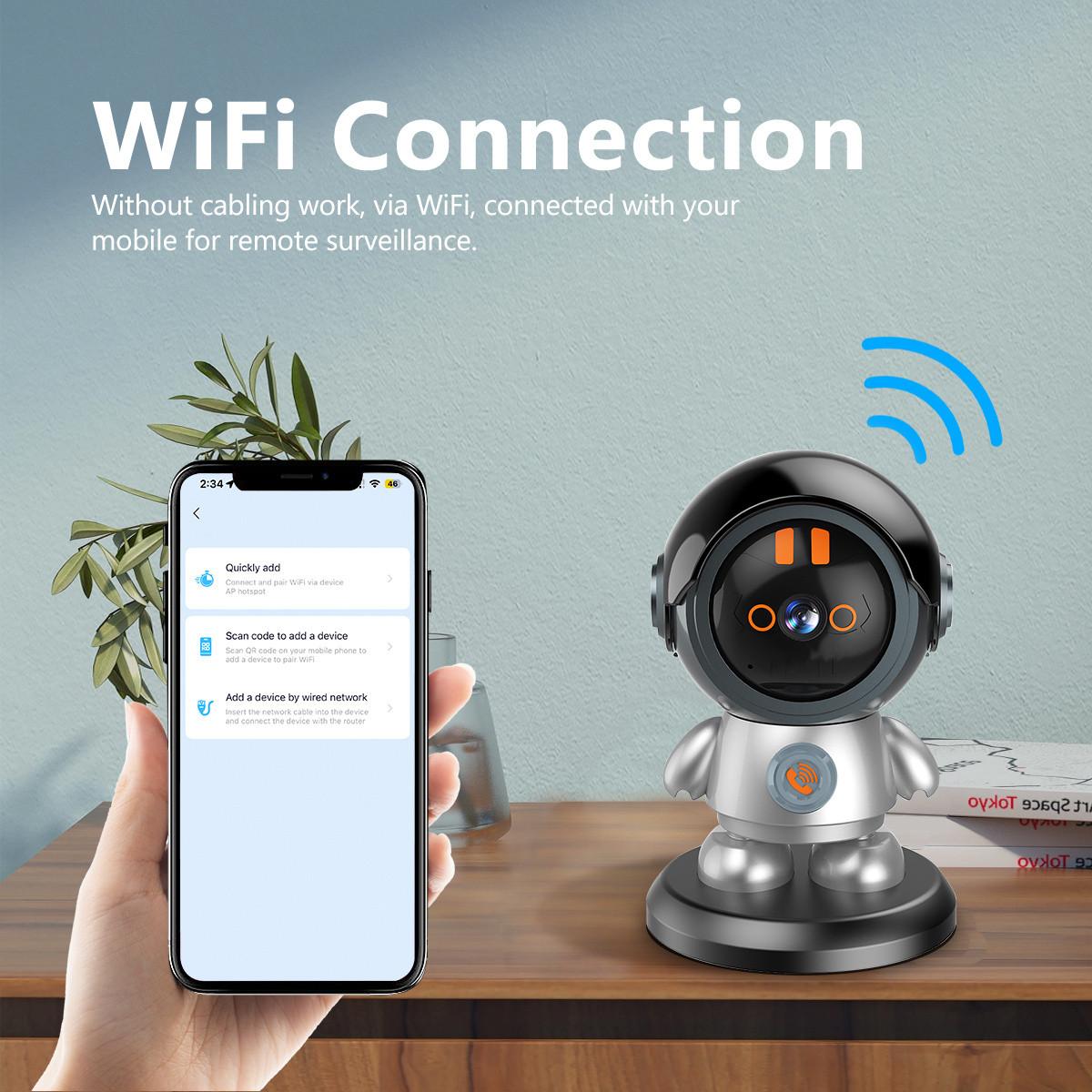 Cámara de Vigilancia Inalámbrica A5 3MP CMOS para Bebés | Seguimiento Automático | Audio Bidireccional | Seguridad para el Hogar