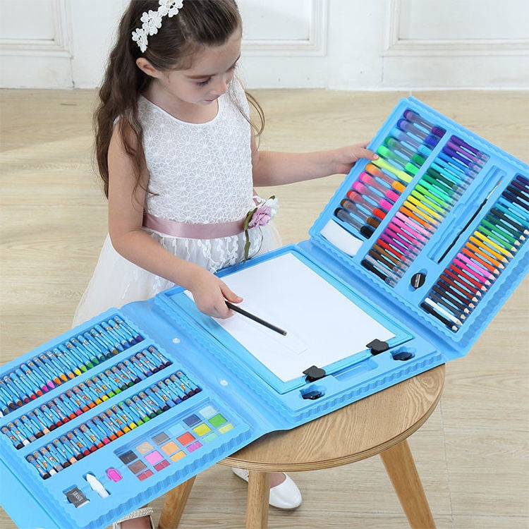 Juego de Arte de Alta Calidad para Niños | Kit Escolar y de Dibujo | Papelería Creativa | 208 Piezas