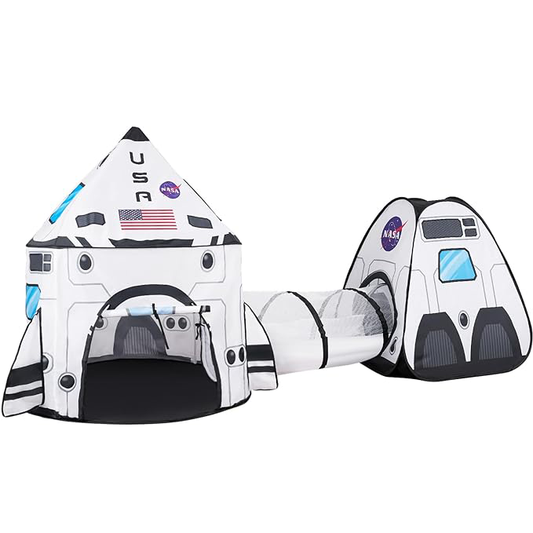 Juego de Tienda de Campaña Nave Espacial | Cuatro Estaciones | Impermeable y Emergente | Casa de Juegos con Túnel para Interior y Exterior