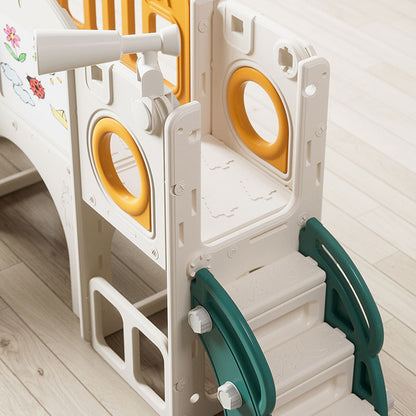 Equipo de Juegos Interior para Guardería – Parque Infantil de Plástico HDPE con Casa de Juegos y Tobogán