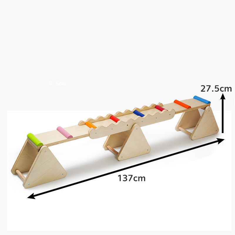 Balancín de Madera para Niños – Sistema Sensorial de Equilibrio y Entrenamiento Educativo para Interior y Exterior