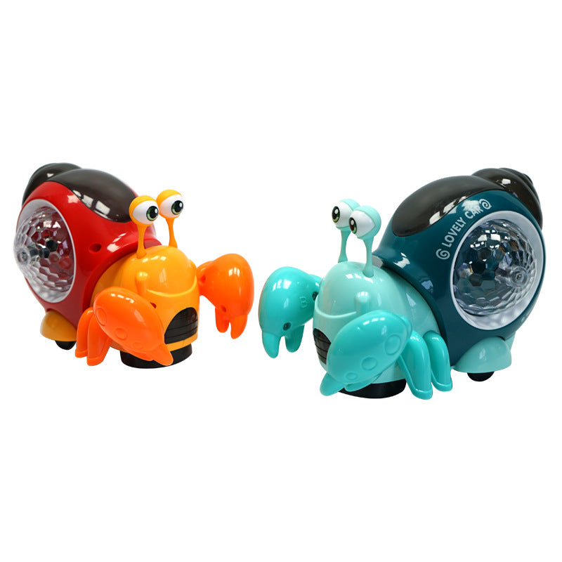 Juguete Infantil Eléctrico Universal Automático de Inducción con Forma de Cangrejo – Música, Luz y Proyección