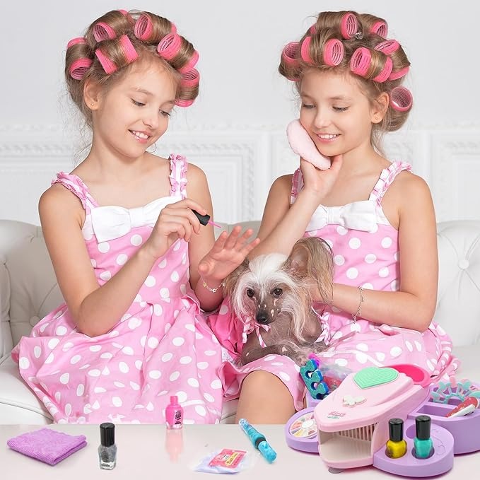 Set de Spa de Manos 5 en 1 para Niñas – Estudio de Manicura DIY con Esmaltes y Días de Spa