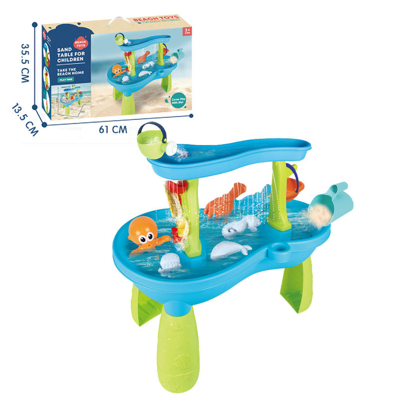 Mesa de Juego Sensorial de Doble Capa | Actividades y Juguetes de Playa y Verano | Para Niños de 1 a 3 Años