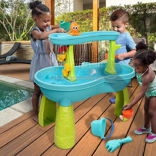 Mesa de Juego Sensorial de Doble Capa | Actividades y Juguetes de Playa y Verano | Para Niños de 1 a 3 Años