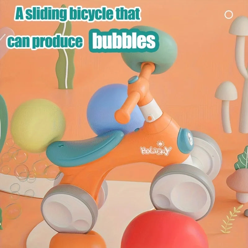 Cochecito de 4 Ruedas – Andador para Bebés con Música, Silbato Bibi y Juguete de Burbujas