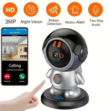 Cámara de Vigilancia Inalámbrica A5 3MP CMOS para Bebés | Seguimiento Automático | Audio Bidireccional | Seguridad para el Hogar