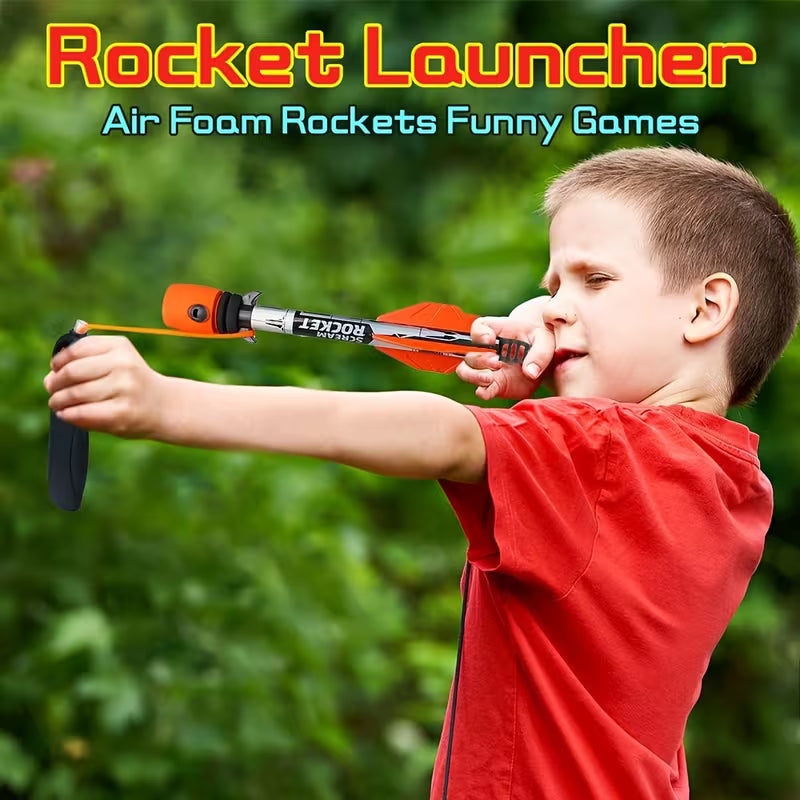 🚀🌈🎯✨ Cohetes de Espuma Sky Foam Scream (2 Unidades) | Con Lanzador | Alcance hasta 76.2 m | Juego Activo para Niños y Niñas