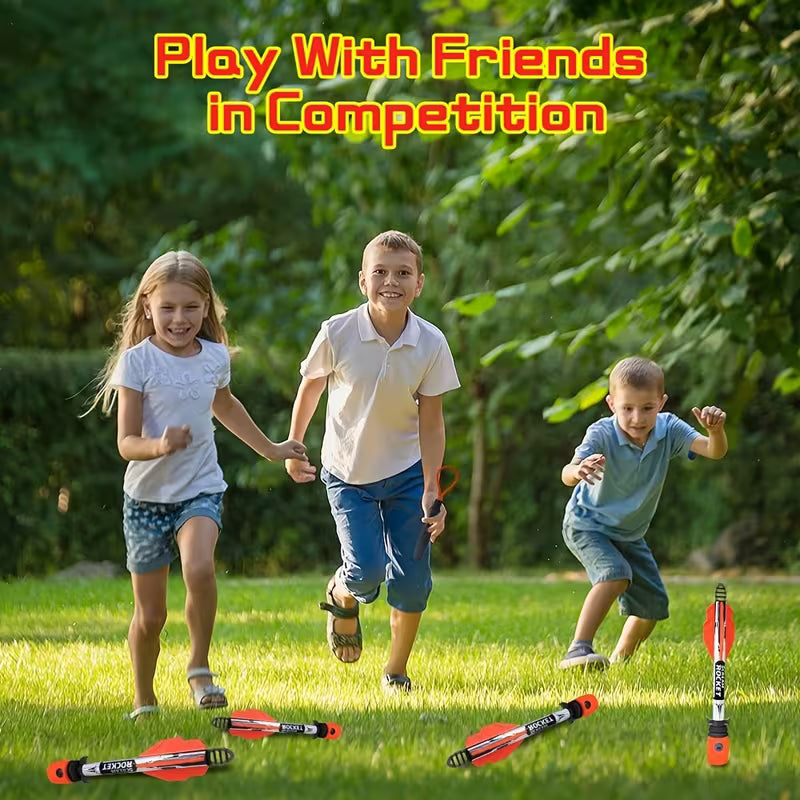🚀🌈🎯✨ Cohetes de Espuma Sky Foam Scream (2 Unidades) | Con Lanzador | Alcance hasta 76.2 m | Juego Activo para Niños y Niñas